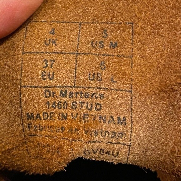 Dr. Martens 1460 STUD Black Combat Boots Y2K Lace Up Size 6 - Picture 12 of 12